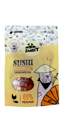 SUSHI kurczak z rybą 80g...